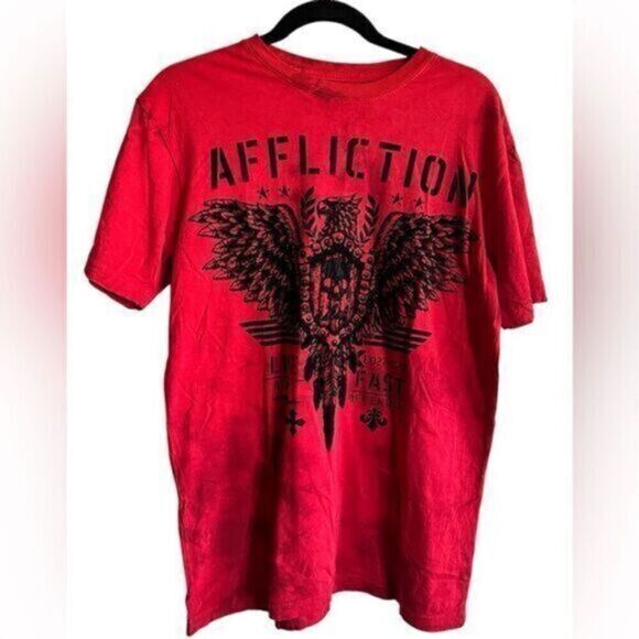 NWOT Buckle Men’s Affliction Art of War Red Short Sleeve Tee - Size M - Picture 8 of 8